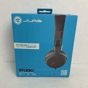 JLab HASTUDIORGRYBLU4 Audio Studio On-Ear Headphones - Wired Gray/Blue